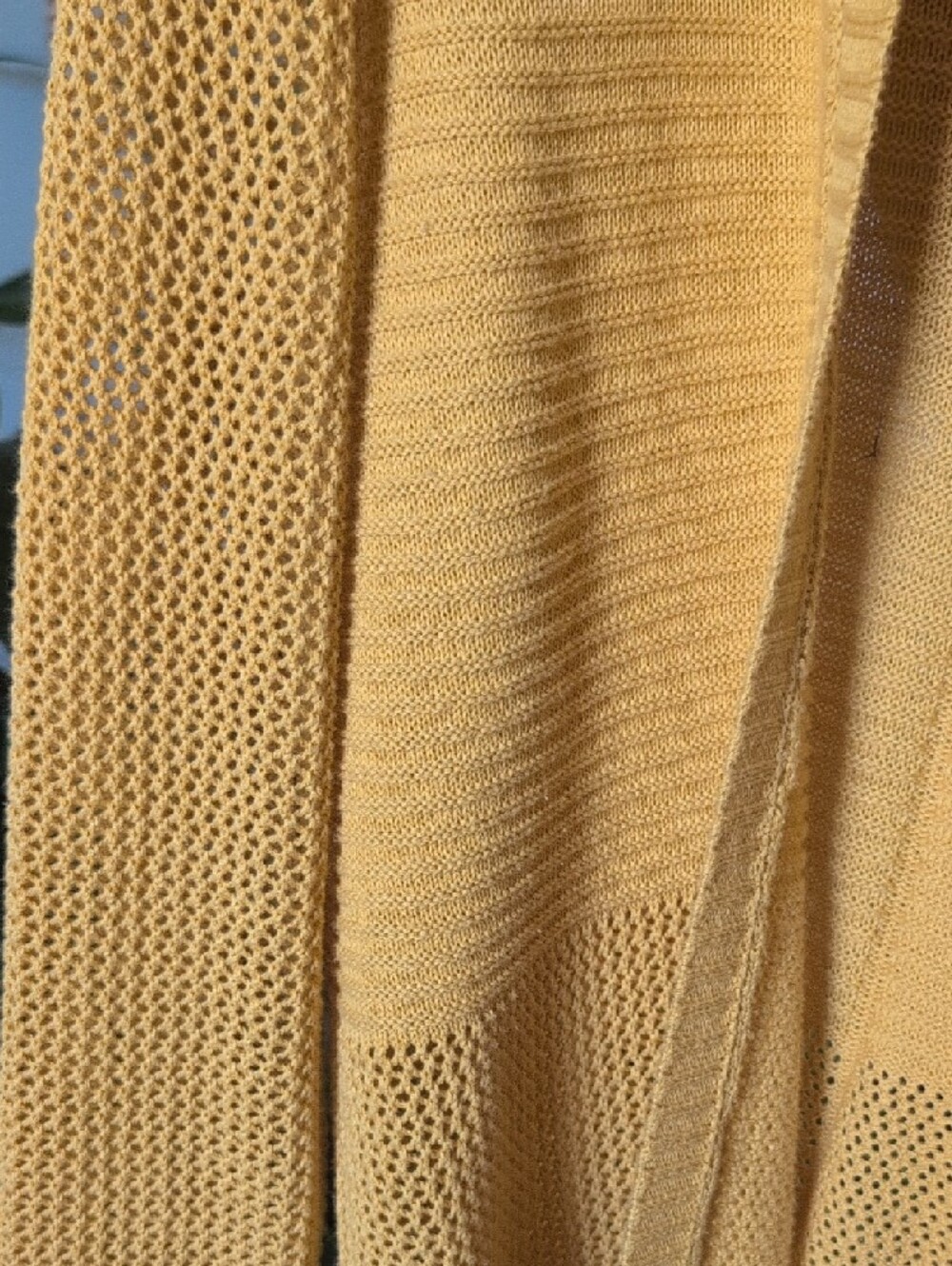 Marled Mustard Hooded Open-Front Cardigan - Picture 4 of 5